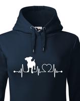 Dámská mikina pro milovníky zvířat -  Jack Russell teriér tep