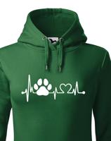 Dámská mikina  pro pejskařky Tep pejska - skvělý dárek