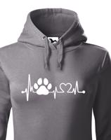 Dámská mikina  pro pejskařky Tep pejska - skvělý dárek