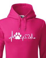 Dámská mikina  pro pejskařky Tep pejska - skvělý dárek