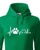 Dámská mikina  pro pejskařky Tep pejska - skvělý dárek