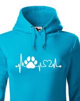 Dámská mikina  pro pejskařky Tep pejska - skvělý dárek