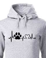 Dámská mikina  pro pejskařky Tep pejska - skvělý dárek