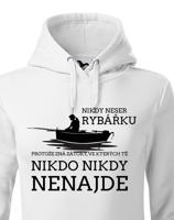 Dámská mikina pro rybářku s potiskem Nikdy neser rybářku.