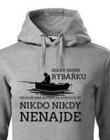 Dámská mikina pro rybářku s potiskem Nikdy neser rybářku.