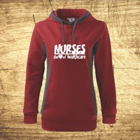 Dámska mikina s kapucňou s motívom Nurses, the heart of healthcare