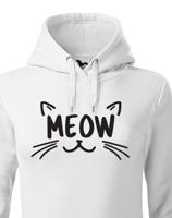 Dámská mikina s kočičím potiskem Meow - čupr tričko s kočkou
