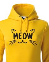 Dámská mikina s kočičím potiskem Meow - čupr tričko s kočkou