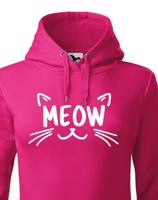 Dámská mikina s kočičím potiskem Meow - čupr tričko s kočkou