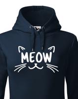 Dámská mikina s kočičím potiskem Meow - čupr tričko s kočkou