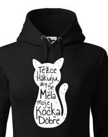 Dámská mikina s kočičím potiskem Těžce hákuji - originální dárek