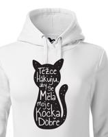 Dámská mikina s kočičím potiskem Těžce hákuji - originální dárek