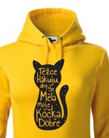 Dámská mikina s kočičím potiskem Těžce hákuji - originální dárek