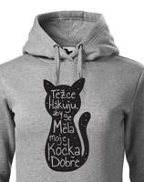 Dámská mikina s kočičím potiskem Těžce hákuji - originální dárek