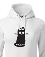 Dámská mikina s kočkou  a ptáčkem - stylový dárek pro milovníky koček