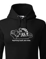 Dámská mikina s kočkou - Nepotřebuji budík, mám kočku