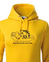 Dámská mikina s kočkou - Nepotřebuji budík, mám kočku