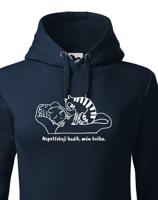 Dámská mikina s kočkou - Nepotřebuji budík, mám kočku