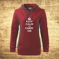 Dámska mikina s motívom Keep calm and carry on.