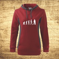 Dámska mikina s motívom Požiarnik evolúcia