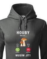 Dámská mikina s potiskem Houby volají - mikina pro houbařky