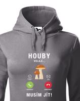 Dámská mikina s potiskem Houby volají - mikina pro houbařky