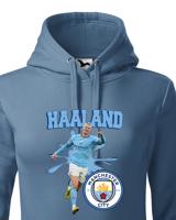 Dámská mikina s potiskem hráče Erling Braut Haaland - Manchester city - ideální pro fanoušky Haalanda