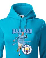 Dámská mikina s potiskem hráče Erling Braut Haaland - Manchester city - ideální pro fanoušky Haalanda
