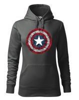 Dámská mikina s potiskem Kapitán Amerika - mikina pro fanoušky Marvel