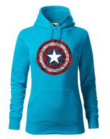 Dámská mikina s potiskem Kapitán Amerika - mikina pro fanoušky Marvel