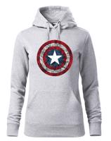 Dámská mikina s potiskem Kapitán Amerika - mikina pro fanoušky Marvel
