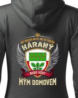 Dámská mikina s volitelným městem  - vlastenecká mikina