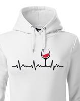 Dámská mikina s vtipným motivem vína - Ekg víno