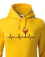 Dámská mikina s vtipným motivem vína - Ekg víno