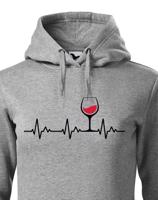 Dámská mikina s vtipným motivem vína - Ekg víno