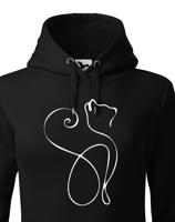 Dámská mikina se siluetou kočky - ideální dárek pro milovníky koček