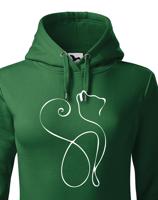 Dámská mikina se siluetou kočky - ideální dárek pro milovníky koček