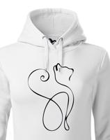 Dámská mikina se siluetou kočky - ideální dárek pro milovníky koček