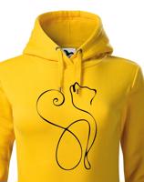 Dámská mikina se siluetou kočky - ideální dárek pro milovníky koček