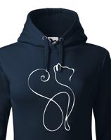 Dámská mikina se siluetou kočky - ideální dárek pro milovníky koček