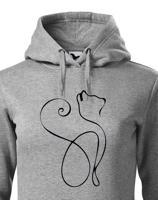 Dámská mikina se siluetou kočky - ideální dárek pro milovníky koček