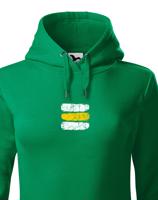 Dámska mikina Turistická značka – žltá | Štýl pre milovníčky hôr a slnka