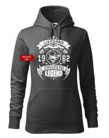 Dámská narozeninová mikina s vtipným potiskem zrození legendy