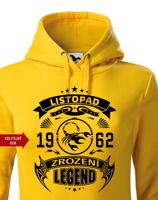 Dámská narozeninová mikina s vtipným potiskem zrození legendy