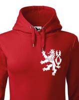 Dámská retro mikina s Českým lvem  na srdci - vlastenecká mikina