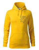 Dámská retro mikina s Českým lvem  na srdci - vlastenecká mikina