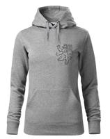 Dámská retro mikina s Českým lvem  na srdci - vlastenecká mikina