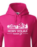 Dámská turistická mikina s potiskem Hory volají, musím jít