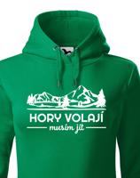 Dámská turistická mikina s potiskem Hory volají, musím jít