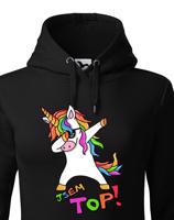 Dámská vtipná mikina s jednorožcem a nápisem Jsem top!